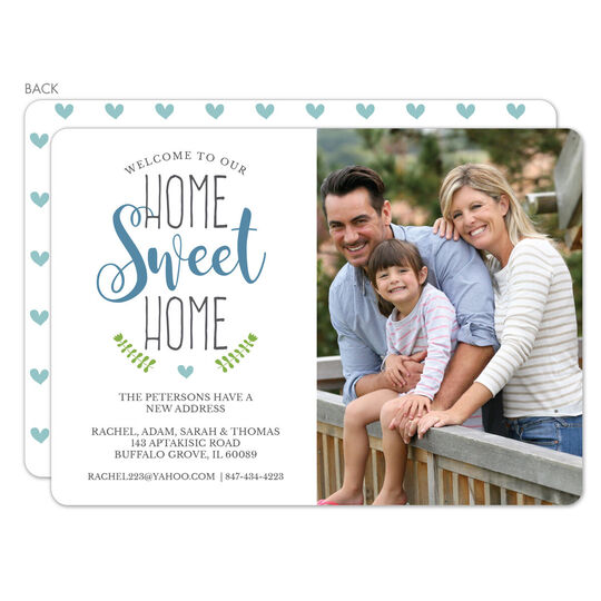 Blue Home Sweet Home Moving Announcements